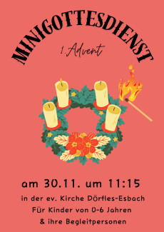 Plakat zum Minigottesdienst
