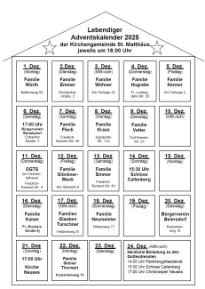 Lebendiger Adventskalender 2025