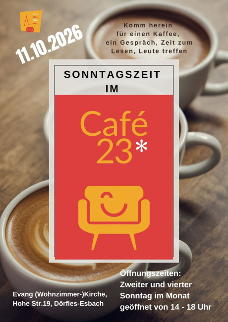 Sonntagszeit im Cafe23* 11.10.2026